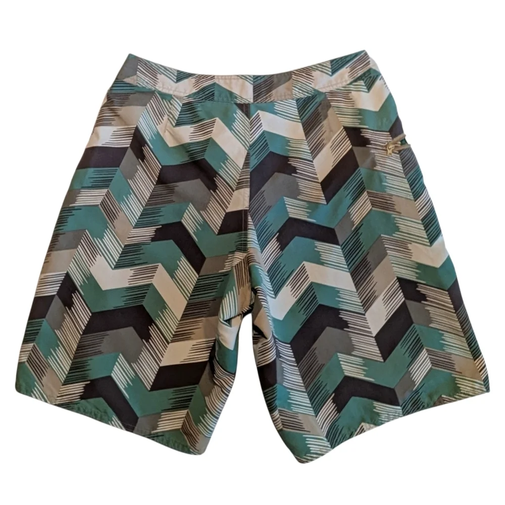 Patagonia Wavefarer Board Shorts | Men’s 32 | Echo Mud Print | Quick Dry